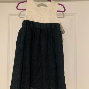 Beautiful Black and White Lace Dress